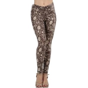 Brown Snake Print Jeggings Size Medium